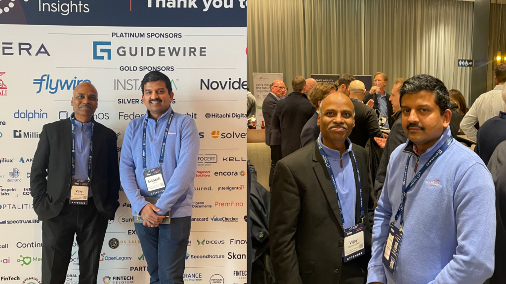 Vijay Mahendrakar and Avinash Sekar of ValueMomentum in attendance at Insurtech Insights Europe